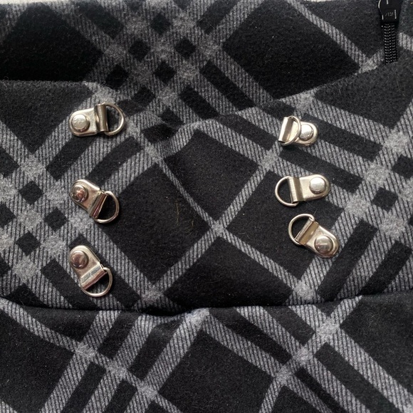 Plaid Goth Skater Structured Thick Mini Skirt Skort Corset - Picture 4 of 8